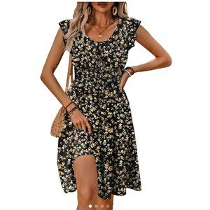 Dokotoo Black Floral Dress, XL, NWT